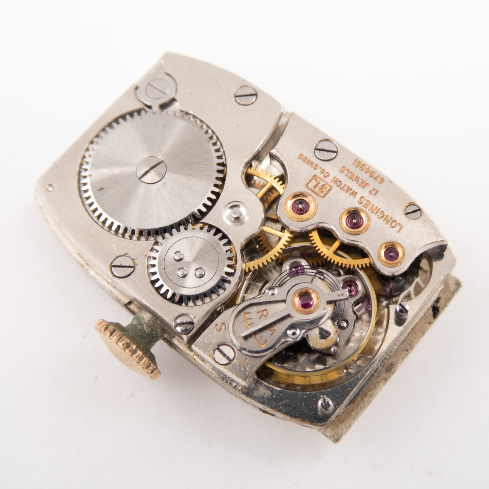 Vintage Longines Caliber 9L 17-Jewel Wristwatch Movement, Runs