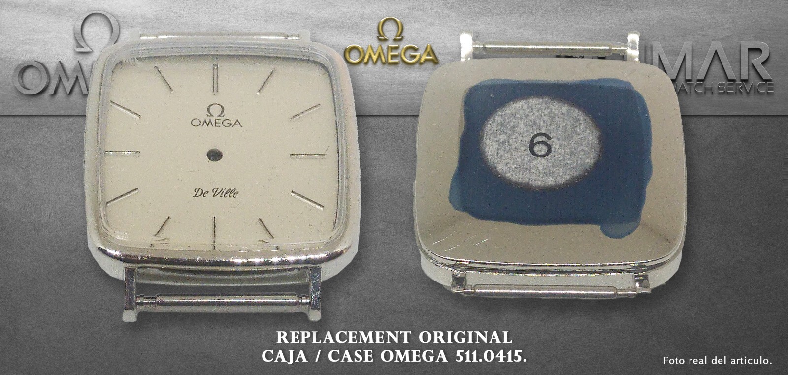 Replacement Case Original Omega De Ville 511.0415 With Plexiglass And Dial.