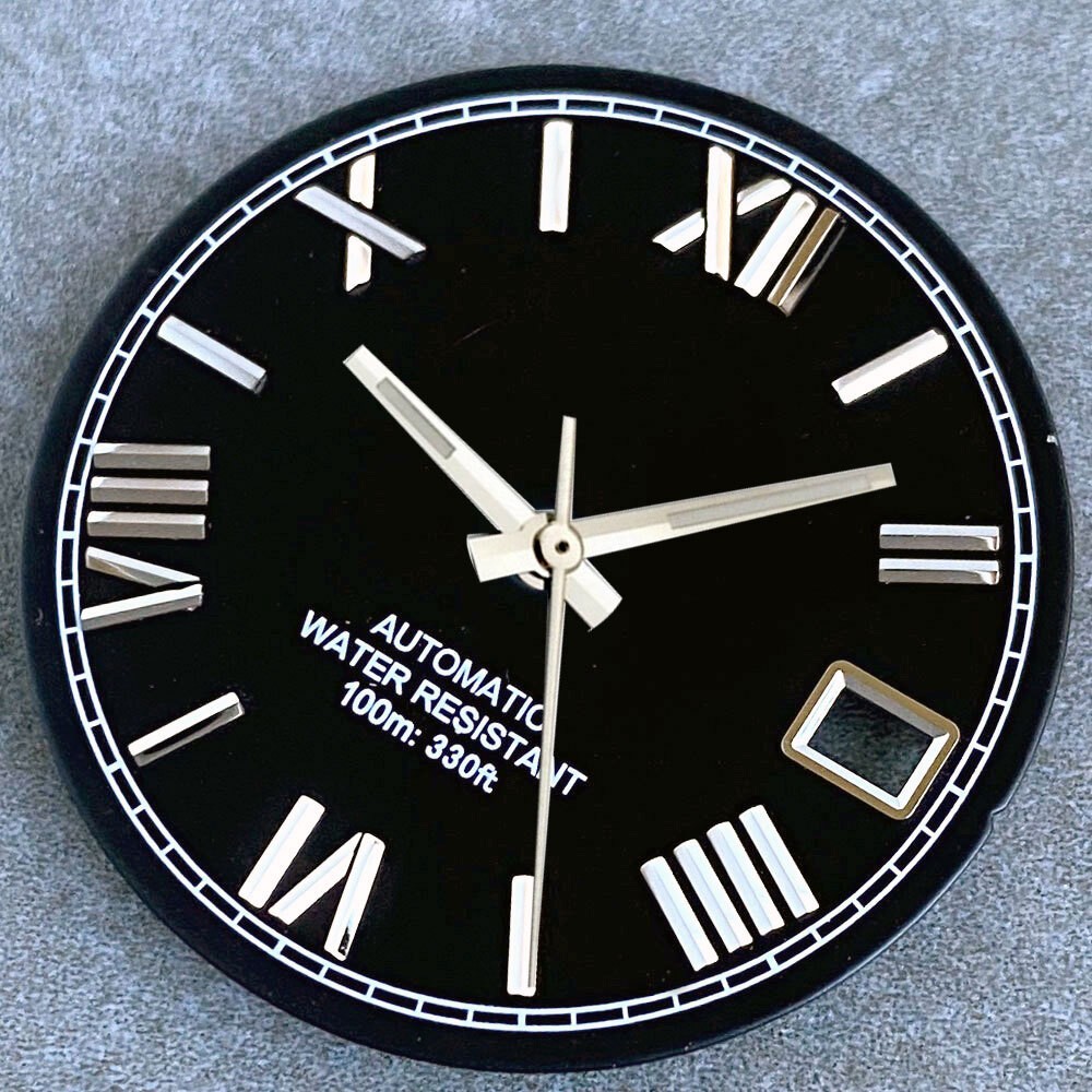 29mm Sunburst Roman Numerals Watch Dial+Hands for Nh35 Nh36 2813 ETA2824 PT5000