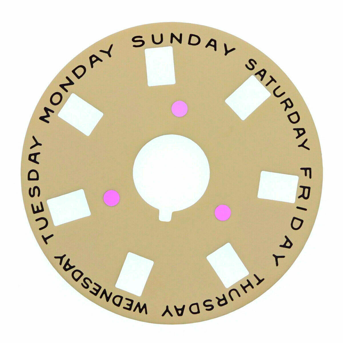 Mon, Tuesday, ETC Day Disc For Rolex President 1030-1556-1565 Movement Champagne