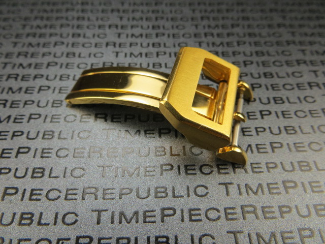 18mm Swiss Stainless Deployment Buckle Clasp Gold Plate IWC Pilot Portuguese x1