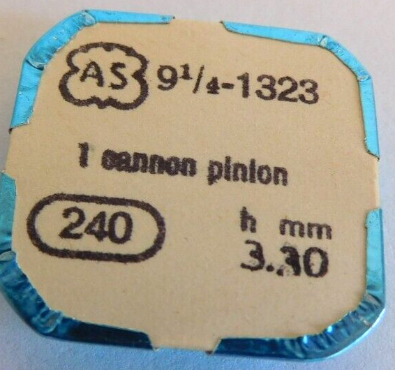 AS 1323. PART # 240 CANNON PINION. NEW OLD STOCK.