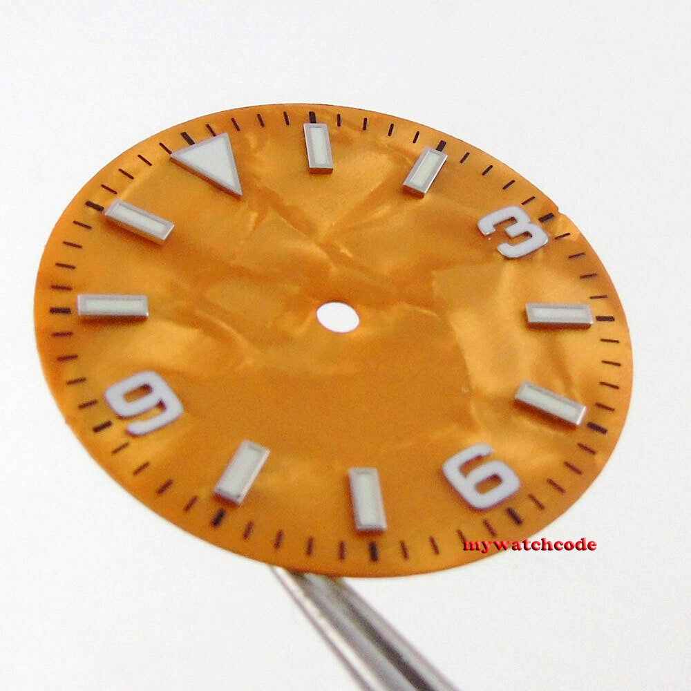 29mm Orange Blue Black White Shell Dial Fit NH35 NH36 eta 2824 2836 miyota 8215