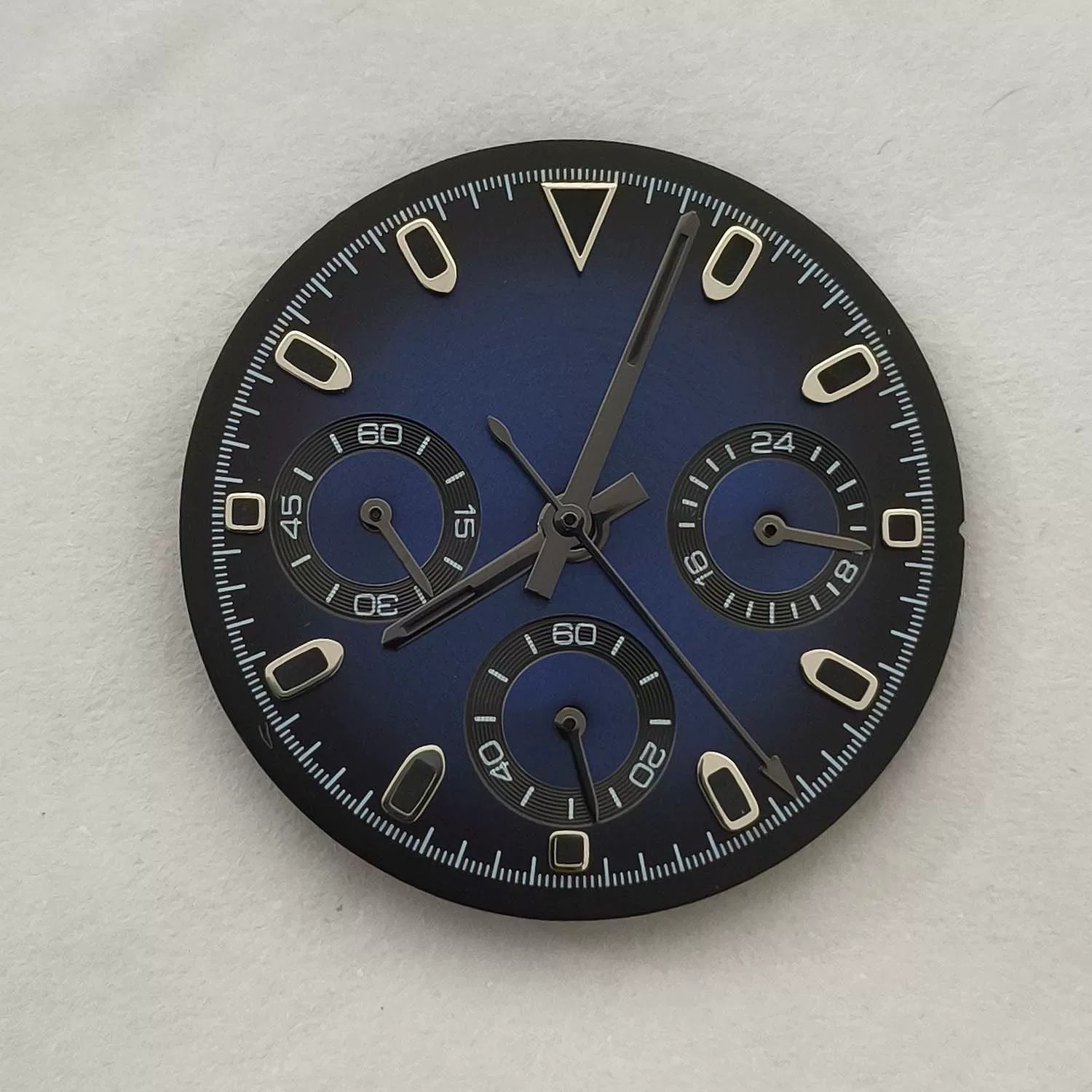 29.5mm Gradient color Watch Dial + Hands Green Luminous For VK63 Movement