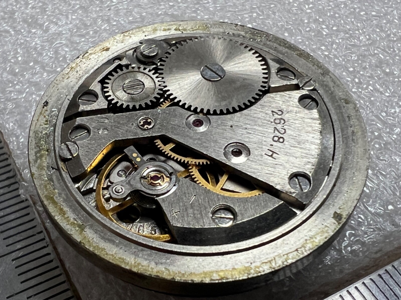 Watch movement USSR Raketa Cal.2628.H. plus Dial. For parts .