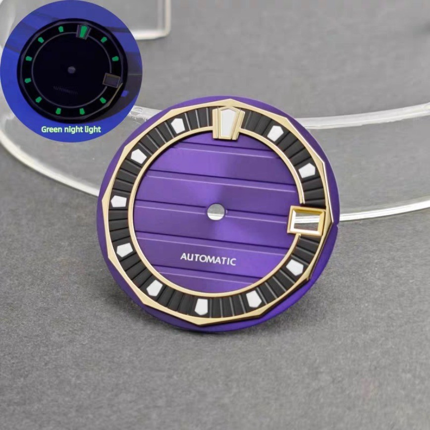NH35 Dial 28.5mm Green Luminous for NH35/NH36 Movement Watch Parts Watch Dial