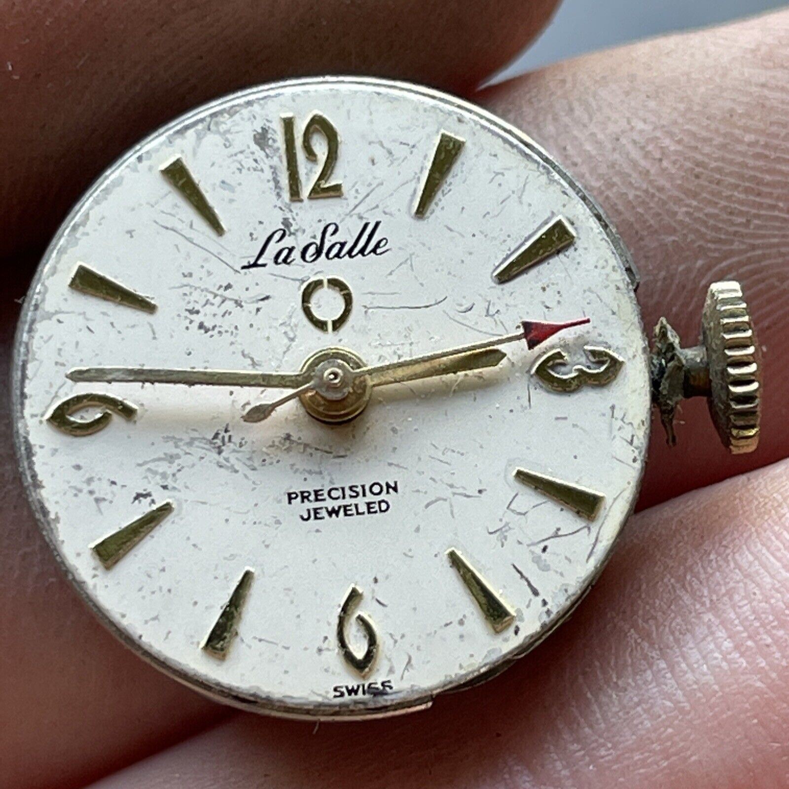 Vintage Westclox Watch Co. Swiss Seven Jewel Unadjusted Face And Movement