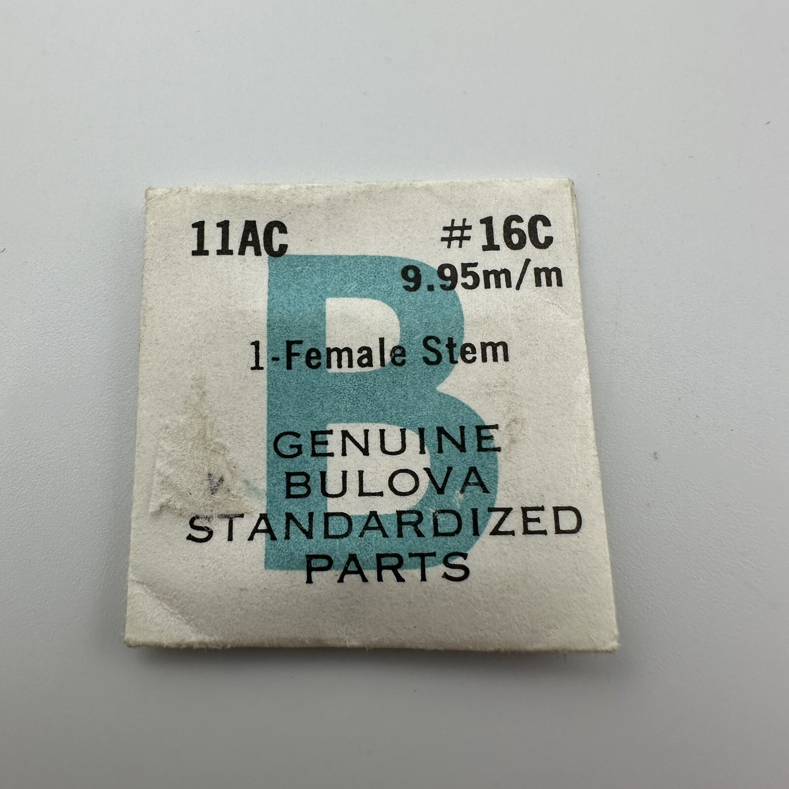 Vintage Bulova 11AC FEMALE STEM #16C 11.28mm Wrist Watch Material Part NOS
