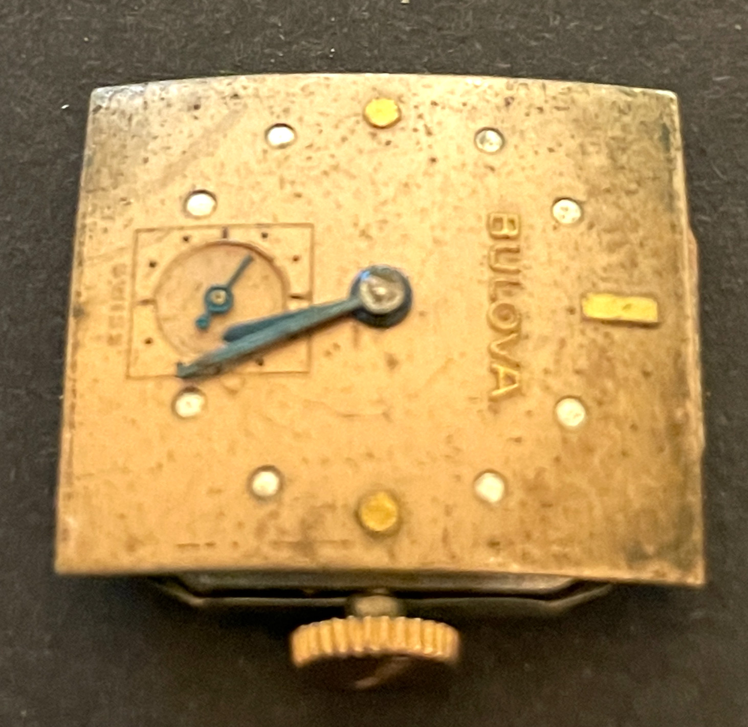 Vintage Bulova Cal 8AH Men’s Watch Movement Running Ticks 8 AH 17j Swiss