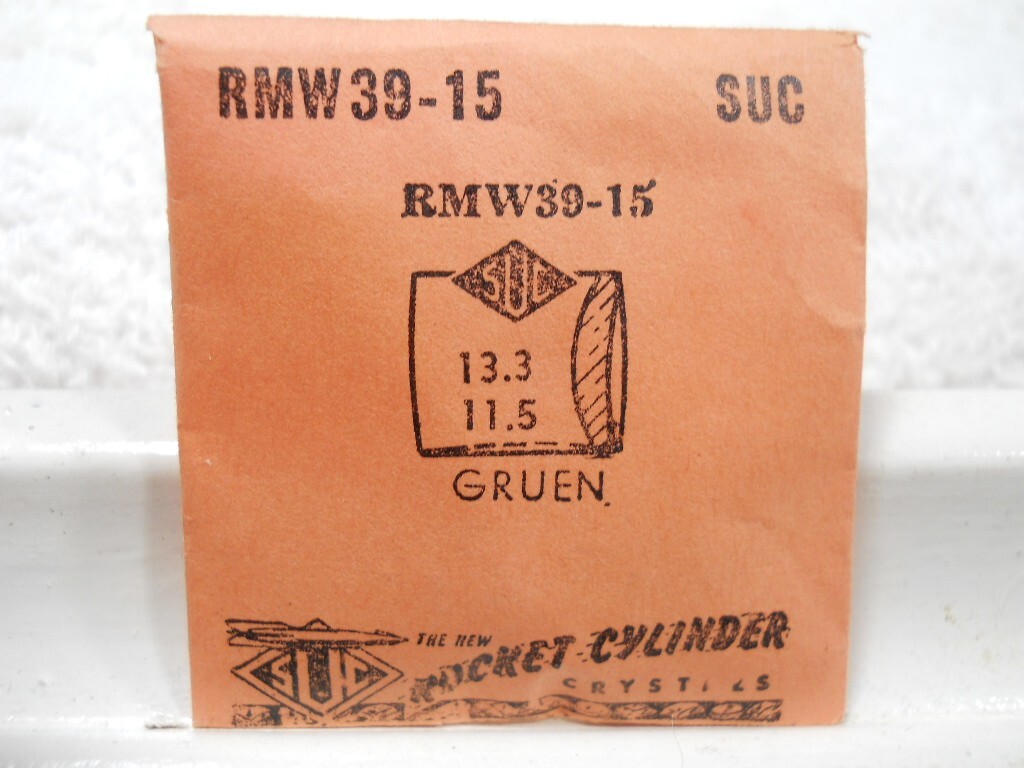 SUC RMW39-15 Watch Crystal Fit Gruen 285/644 Ballerina Baroness – 13.3 x 11.5 mm