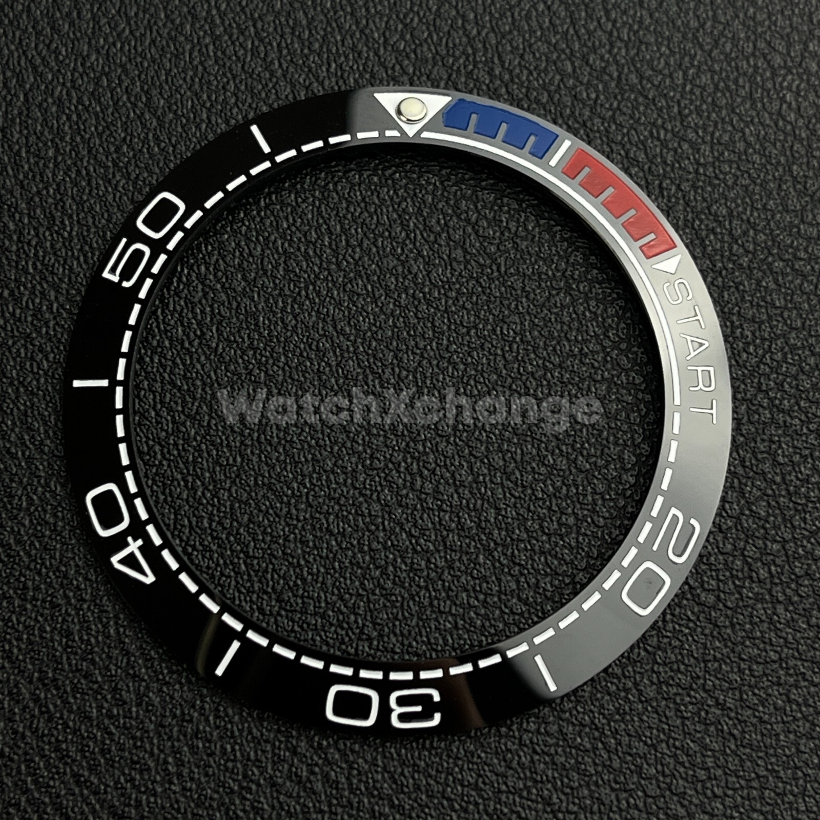 Black & Red Blue Ceramic Bezel Insert 41.5mm for Rolex Seiko Mod Omega