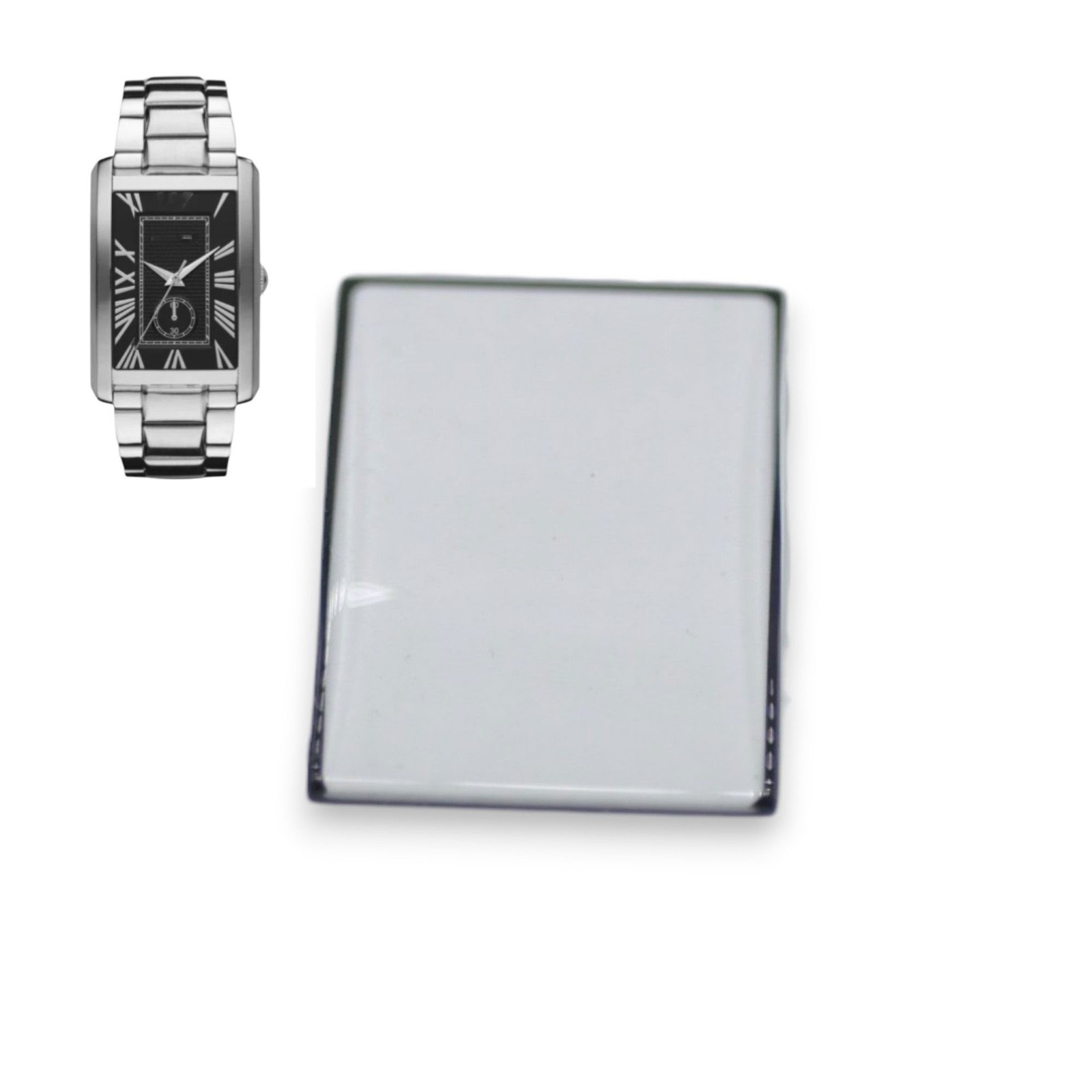 AR1608 Black Frame Watch Crystal For Emporio Armani
