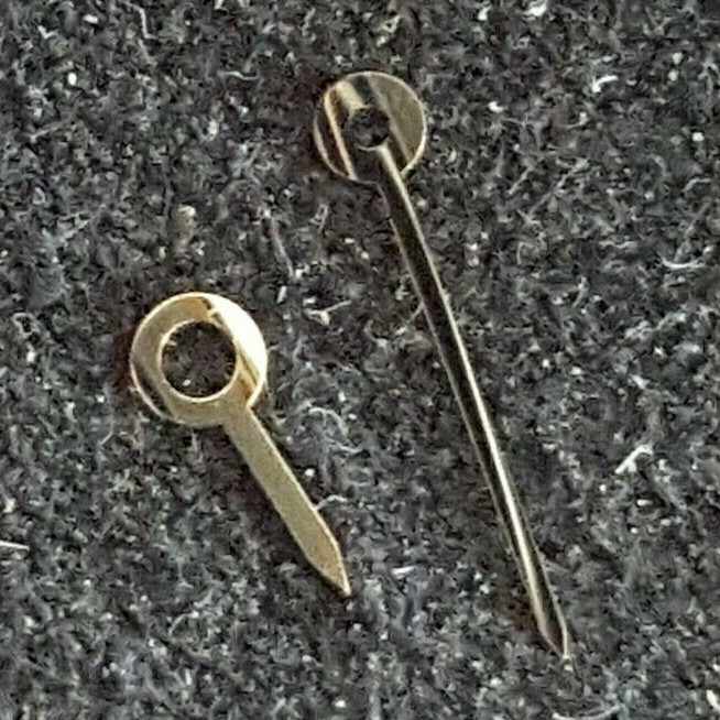 Omega Caliber 1458 and 1459 Gold Plated Hour and Minute Hands