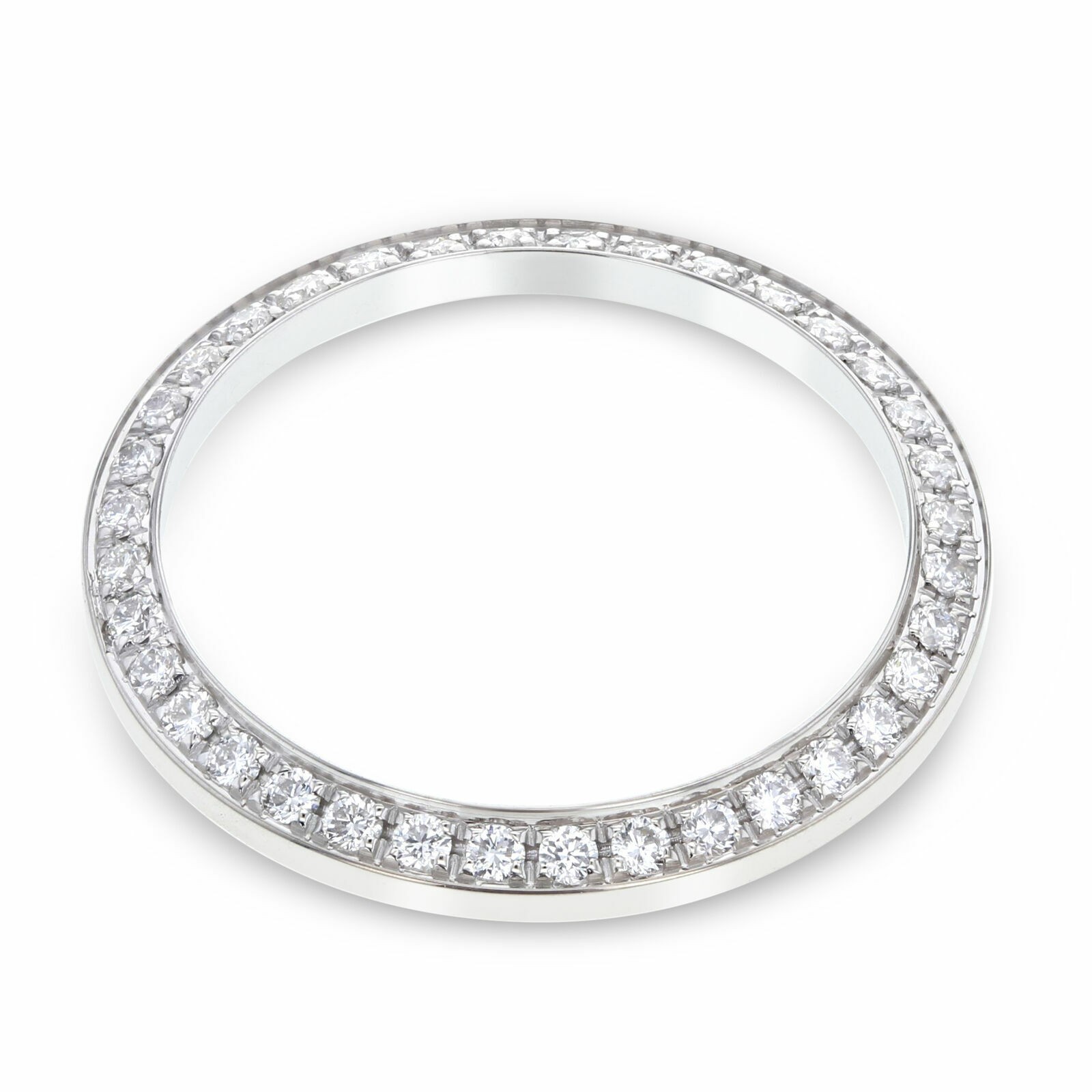 WHITE GOLD .70CT BEAD PAVE NATURAL DIAMOND BEZEL FOR ROLEX 76080, 76094, 76180