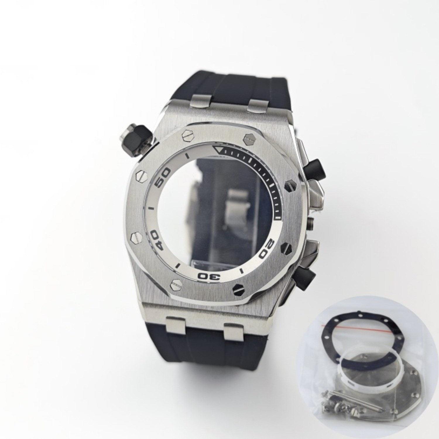 VK64 Dial 30mm White Orange Fit VK64 Movement Watch Accessories Watch Dial