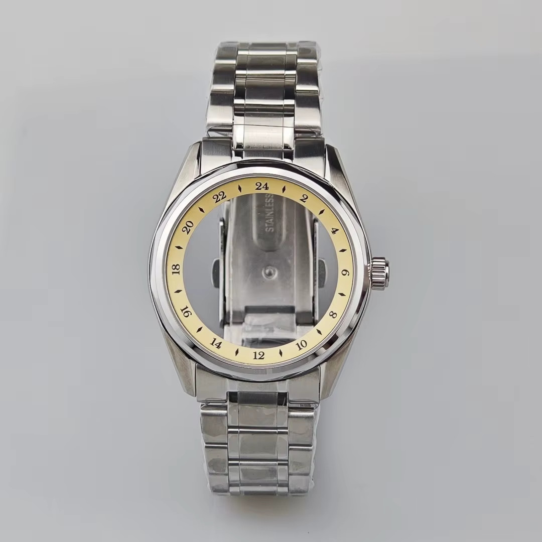 39.5Mm Watch Arabic Bezel Case Fit 28.5Mm Dial for Seiko Grand GMT NH35/36/34/4R