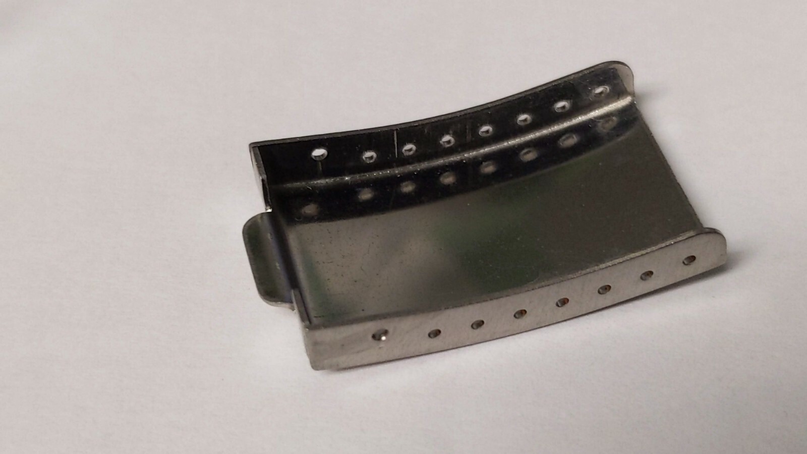 Unbranded BUCKLE WHITE/SILVER (Stainless Steel), approx 16.5mm at the widest poi