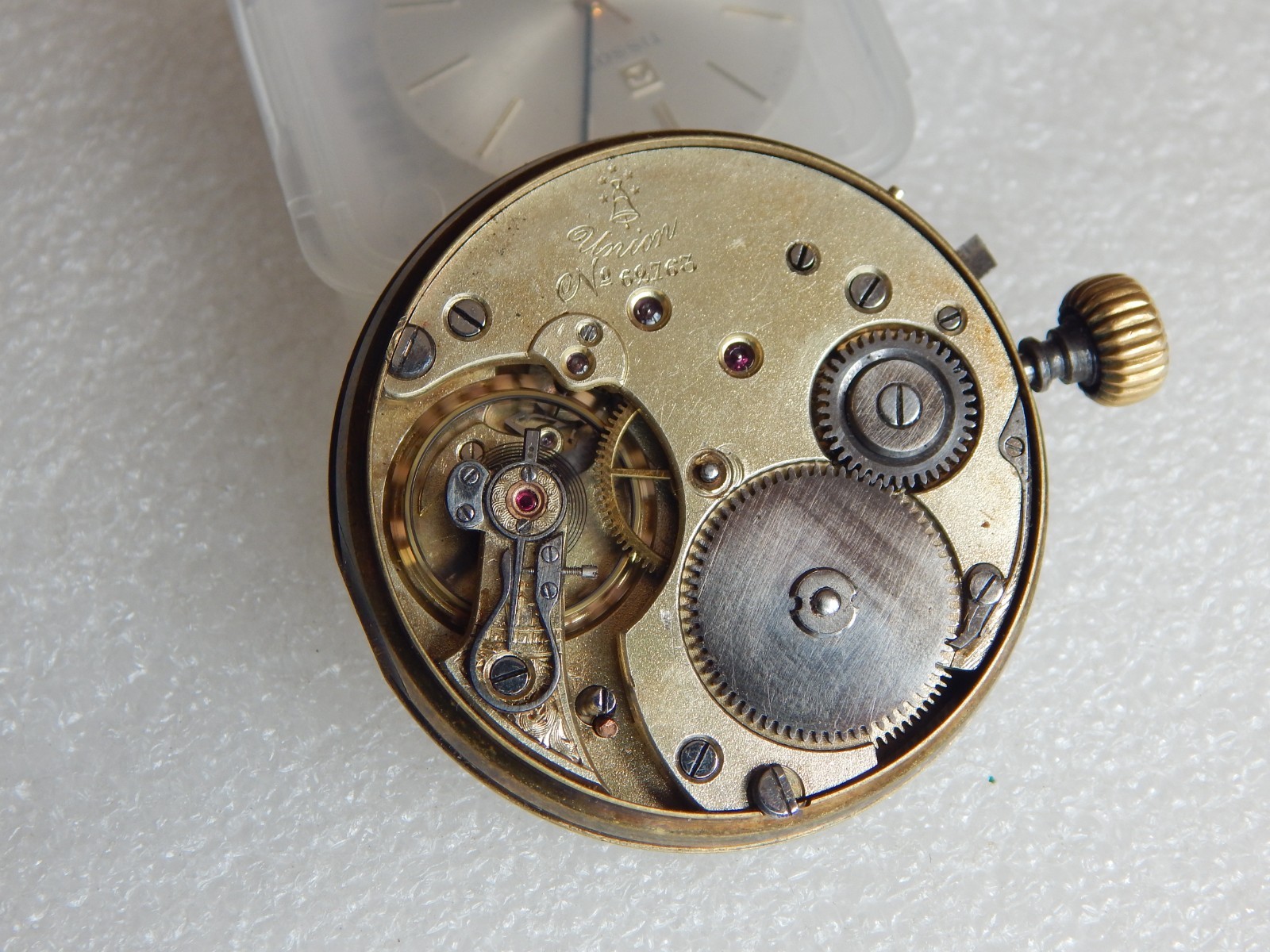 Pocket Watch Union Bell Glashütte Dürrstein Movement with Dial & Hands