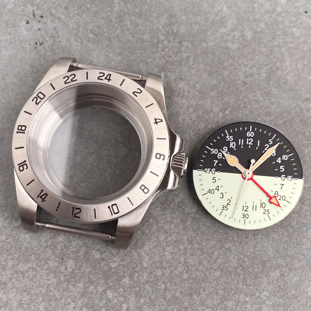 39mm Fit NH34A NH34 GMT Dial 200M Dive Watch Case Sapphire Glass Stainless Steel