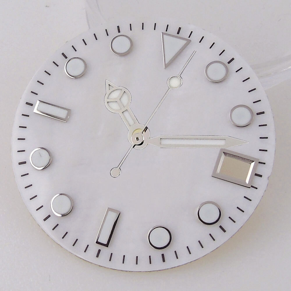 28.5mm Mother of Pearl Dial Hands Set Fit NH35A NH36A 7s26 Automatic Movement