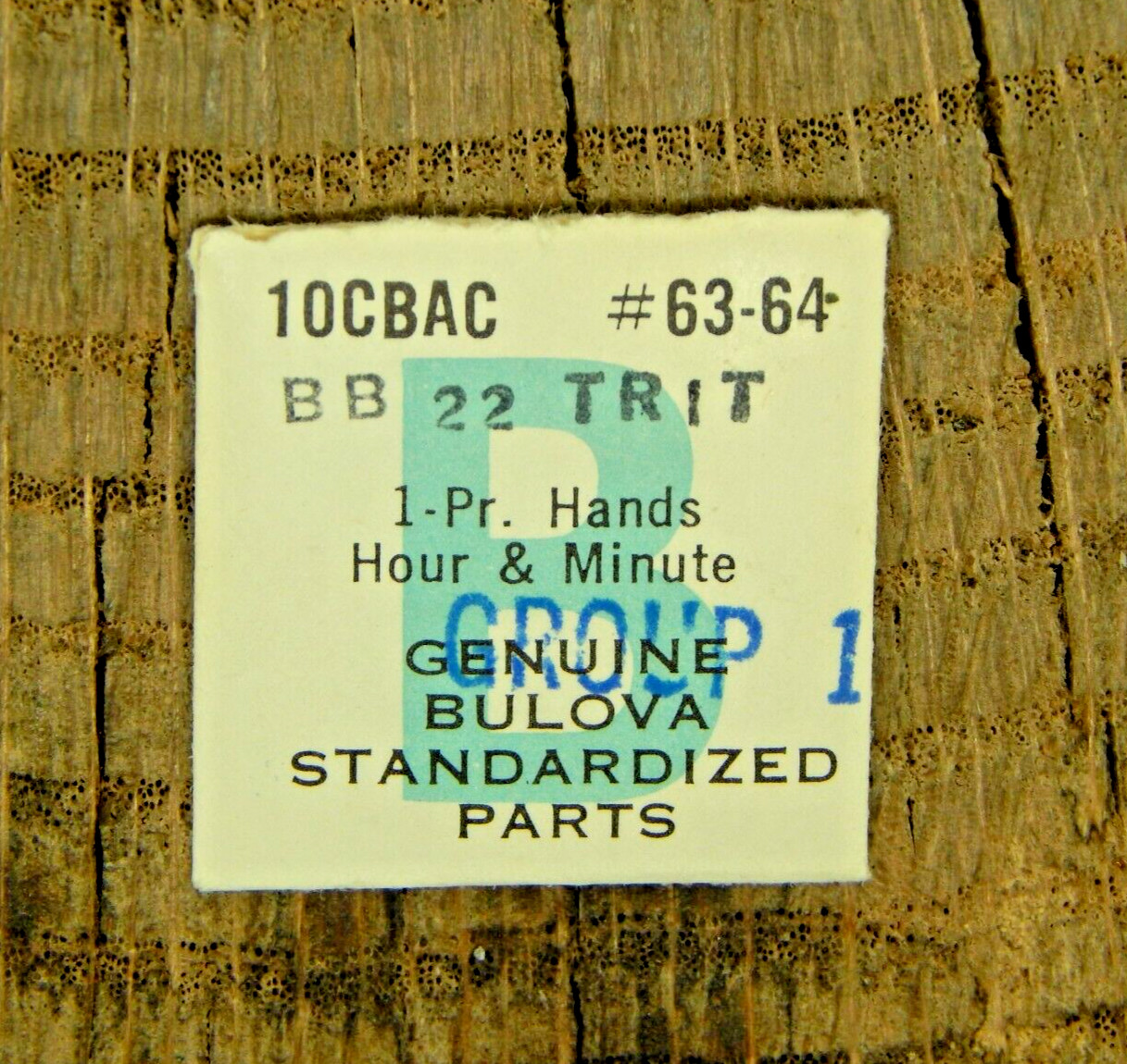 Genuine Bulova 10CBAC BB 22 TRIT Set of Hands Watch Part 63/64 NEW OLD STOCK