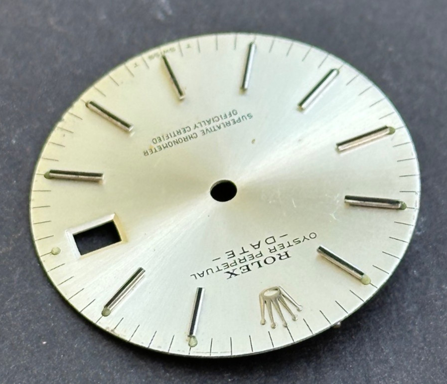 Vintage Rolex Oyster Perpertual Date Watch Dial For 34mm Case 1500 1501 1503