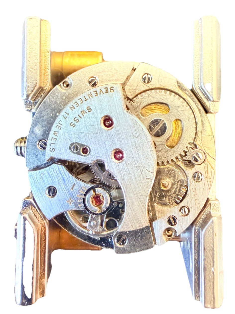 Vintage Rodos 17 Jewels Incabloc ST1686 Watch Dial Movement Parts Not Running