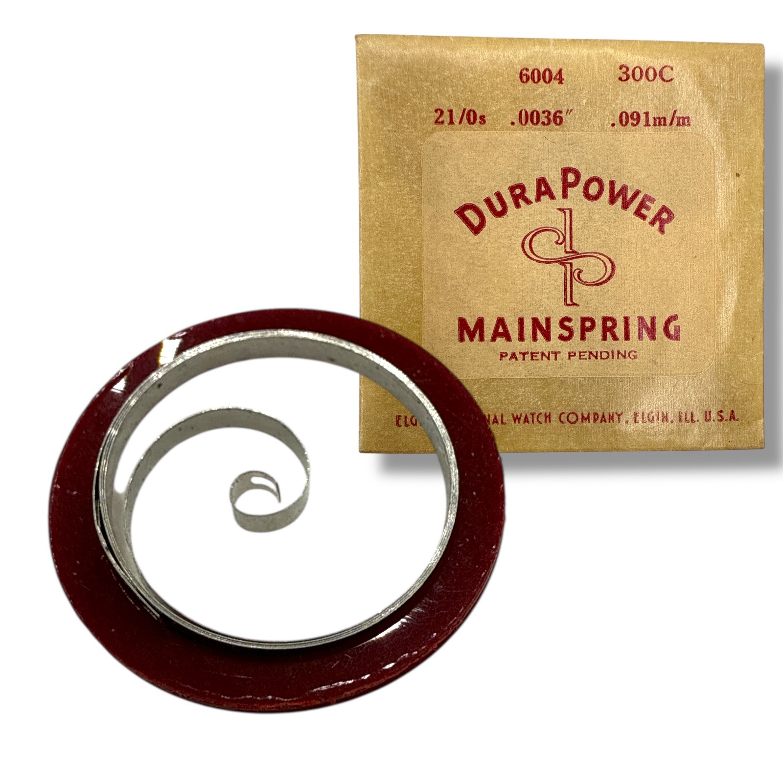 Elgin 21/0s Mainspring #6004 Watch Part Elgin 533 Strength .0036 NOS Read!