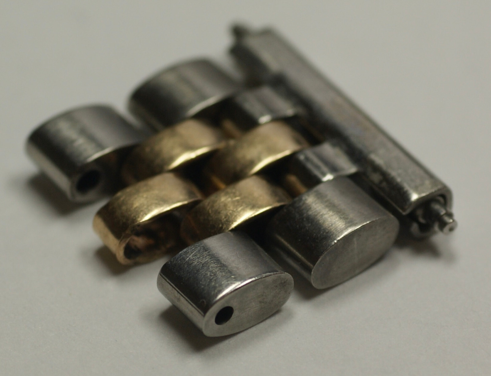 GENUINE ROLEX 15.5mm 14K Gold Steel Jubilee 2 Links Men Datejust Clasp End Part