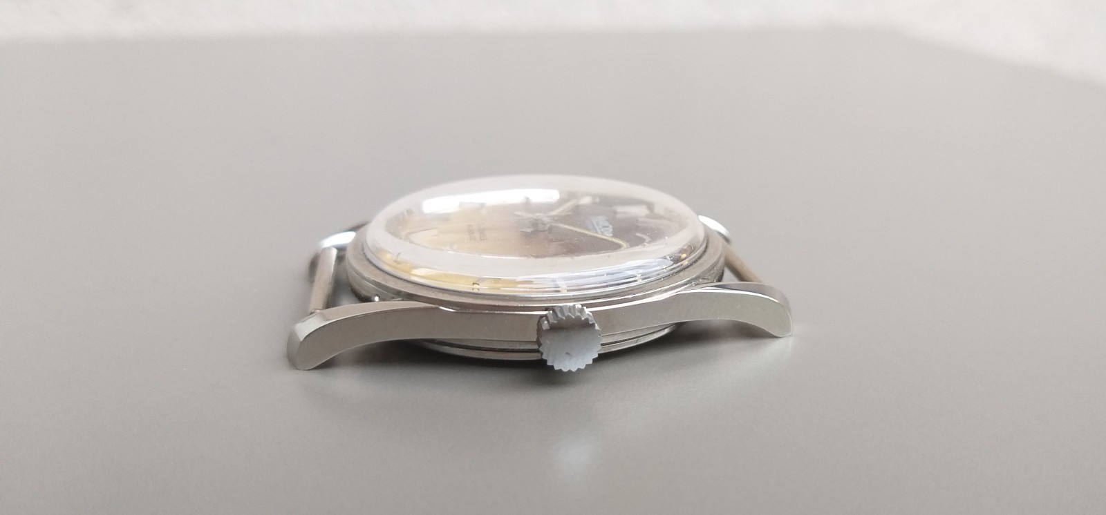 AS 1900 Steel Case + Dial 35mm Project Watch NOS Vintage Swiss Parts No Movement