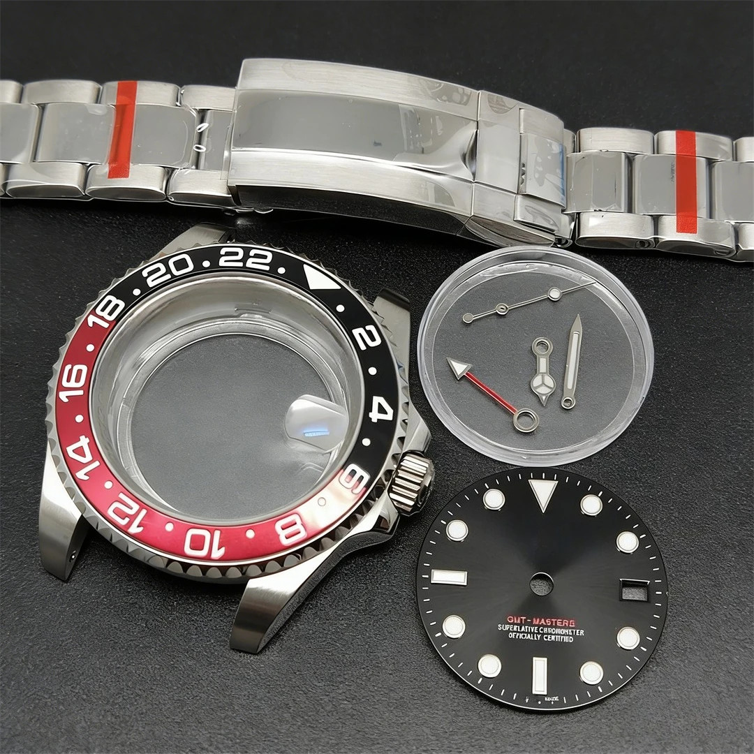 40mm Watch Case Set Sapphire Crystal 28.5mm Dial for NH35 NH34 Movement