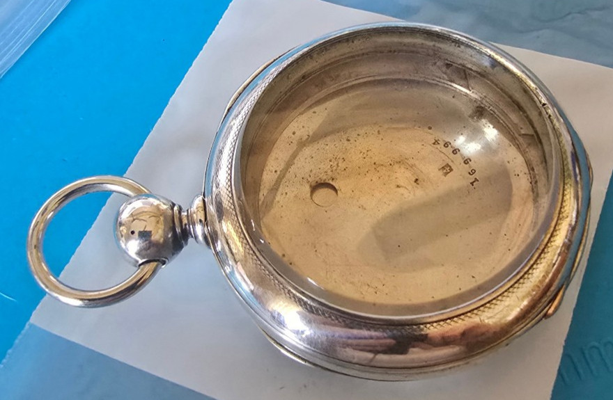 VINTAGE BIG 4OZ 18 SIZE COIN SILVER DUEBER POCKET WATCH CASE KEY WIND/KEY SET