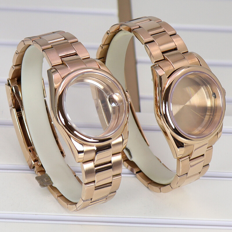 36mm/39mm Curved Bezel Watch Case Stainless Strap For SeikoNH35 NH36 Miyota8215