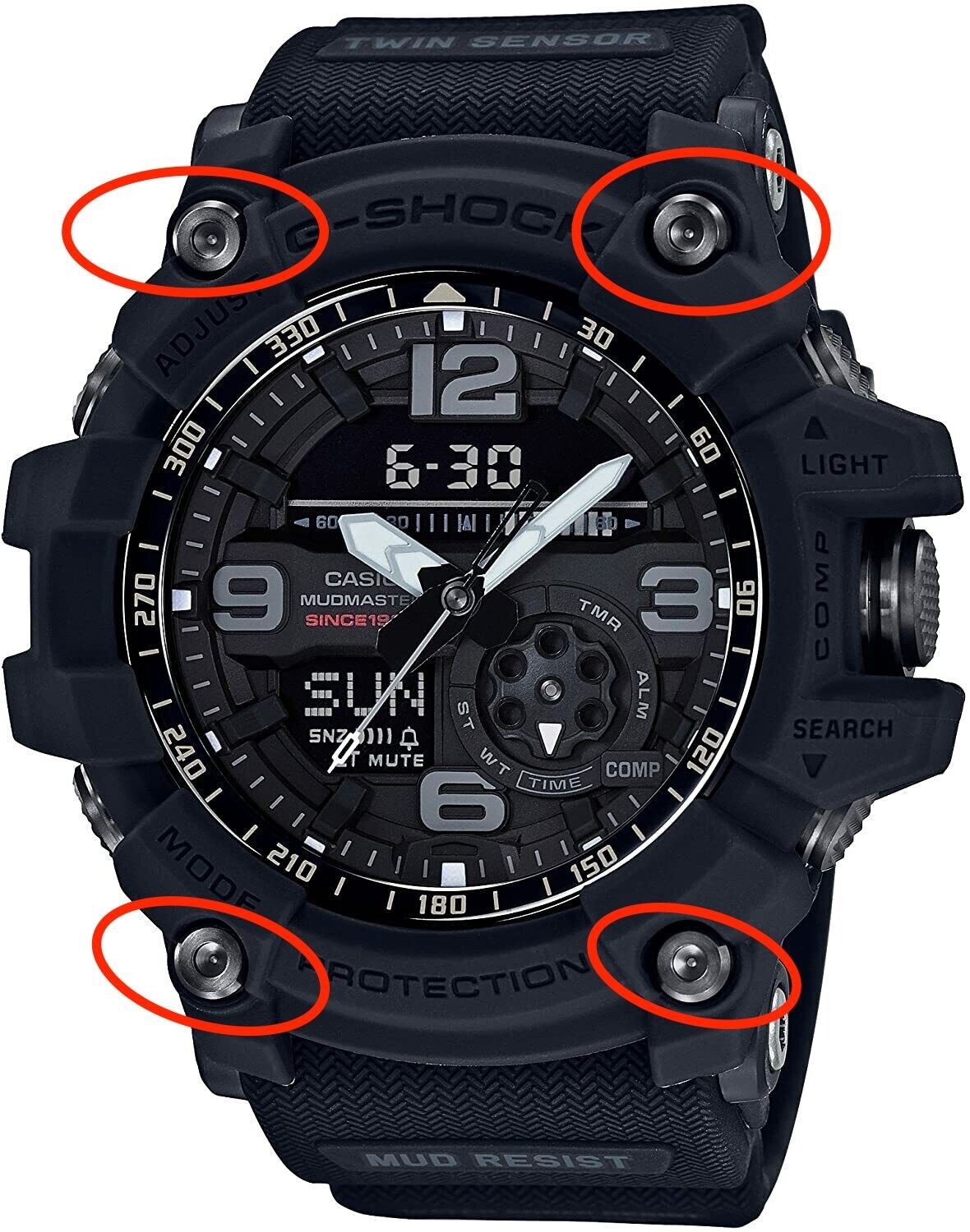 Casio G-Shock Mudmaster GG-1035A GSG-100 GWG-100 bezel decorative screw