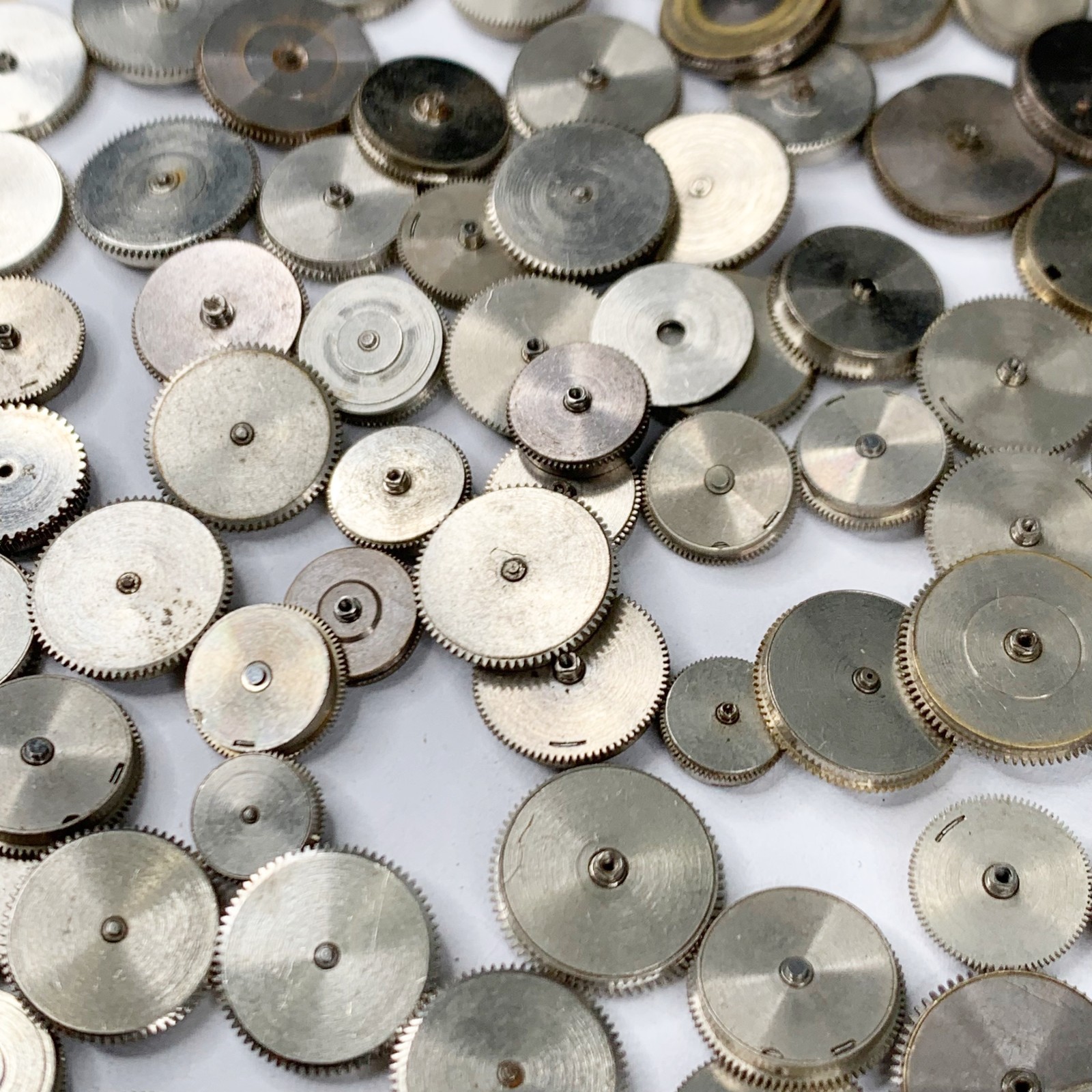 25 Watch Spring Barrels Steampunk Vtg Parts Gears Wheels Lot Repair Watchmaker