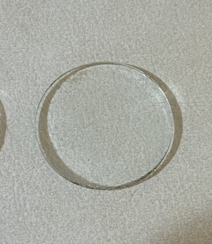 Vintage Lot of 2 Cas-Ker Co Clear Glass Crystal Watch Face Replacements