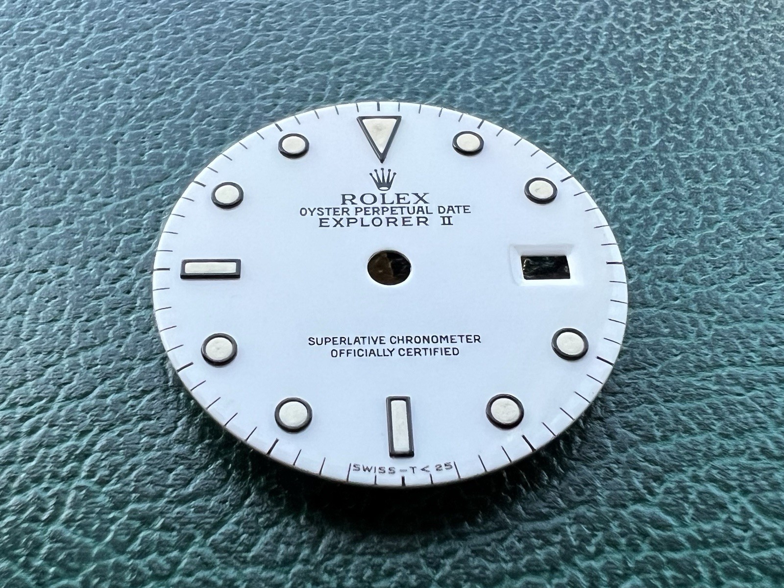 Authentic ROLEX Explorer II 16550 16570 40mm White Patina TRITIUM DIAL – OC#1243