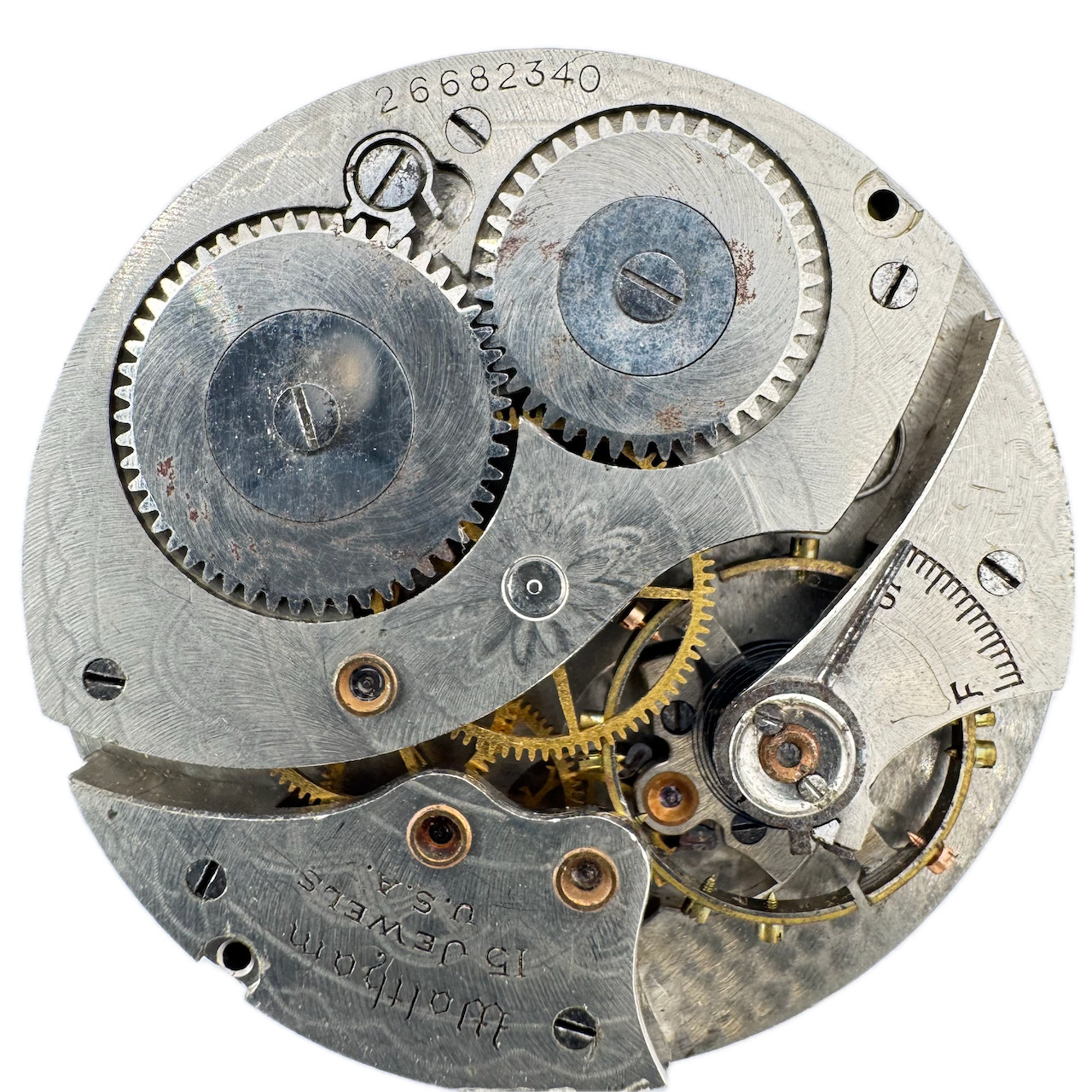 Vintage 12s 1928 Waltham 15 Jewel Mechanical Pocket Watch Movement 220 USA
