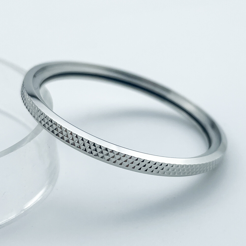 SKX007 SKX009 SRPD Slim Bezel 316L Knurled Bezels Silver Polished Finish