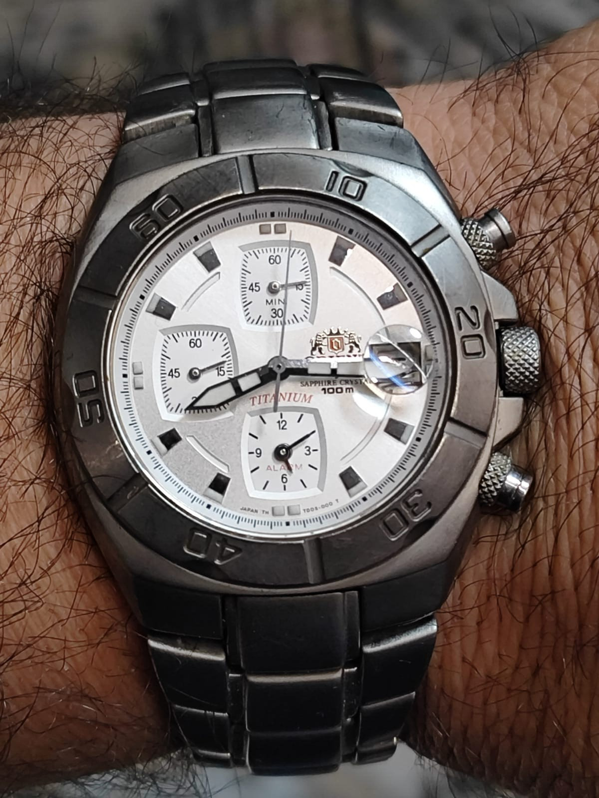 Orient Orient TD08-C TITANIUM Chronograph 100m Diver Working Used