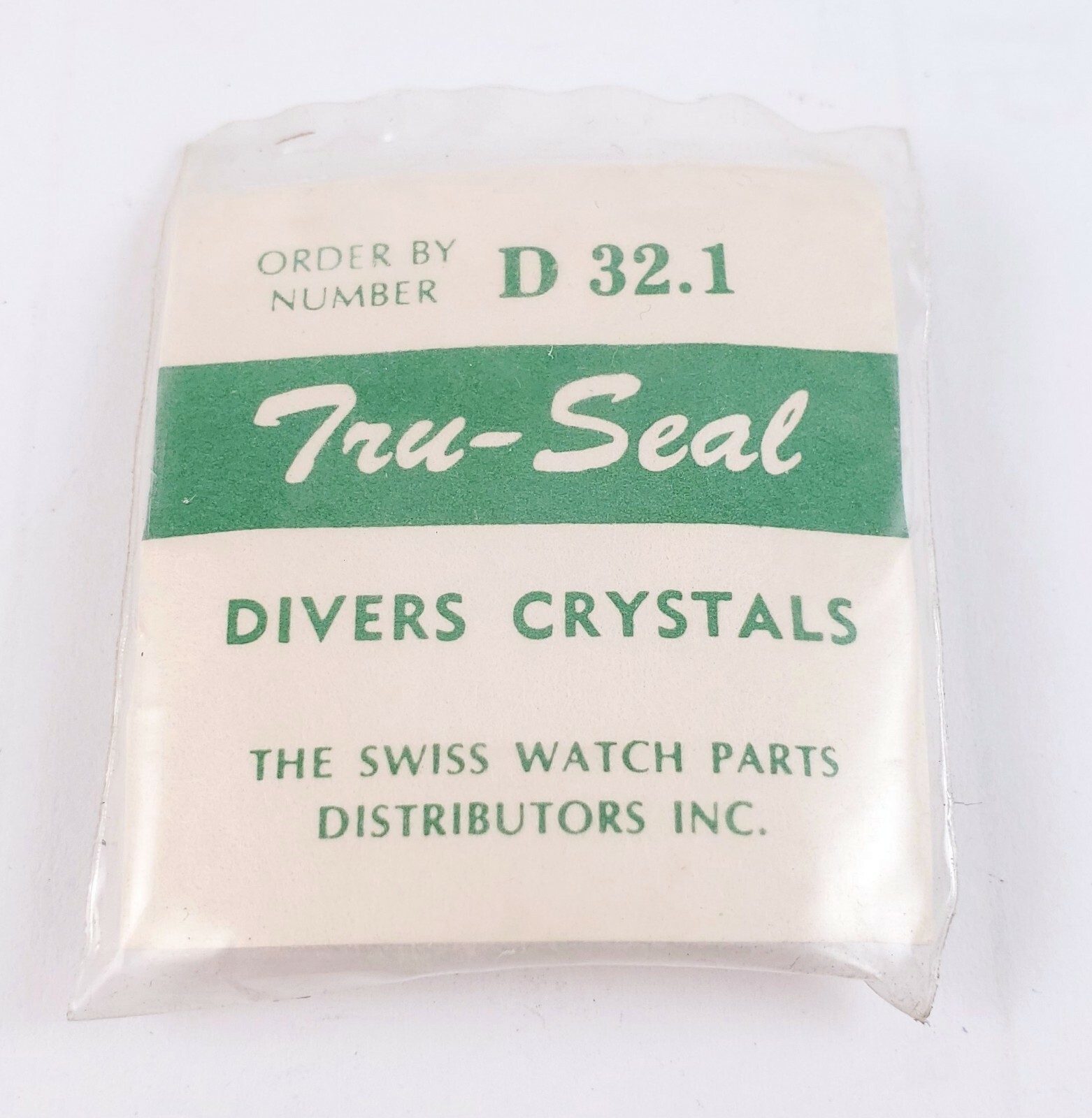 Vintage Tru-Seal Swiss Made Divers Crystals. D 32.1