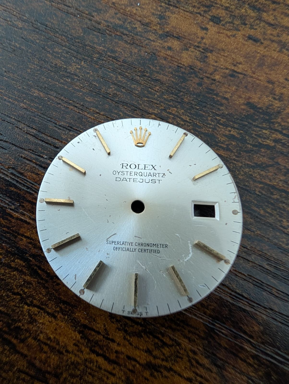 ROLEX OYSTER PERPETUAL DATEJUST 16013/16233 GOLD STICK DIAL – POOR CONDITION