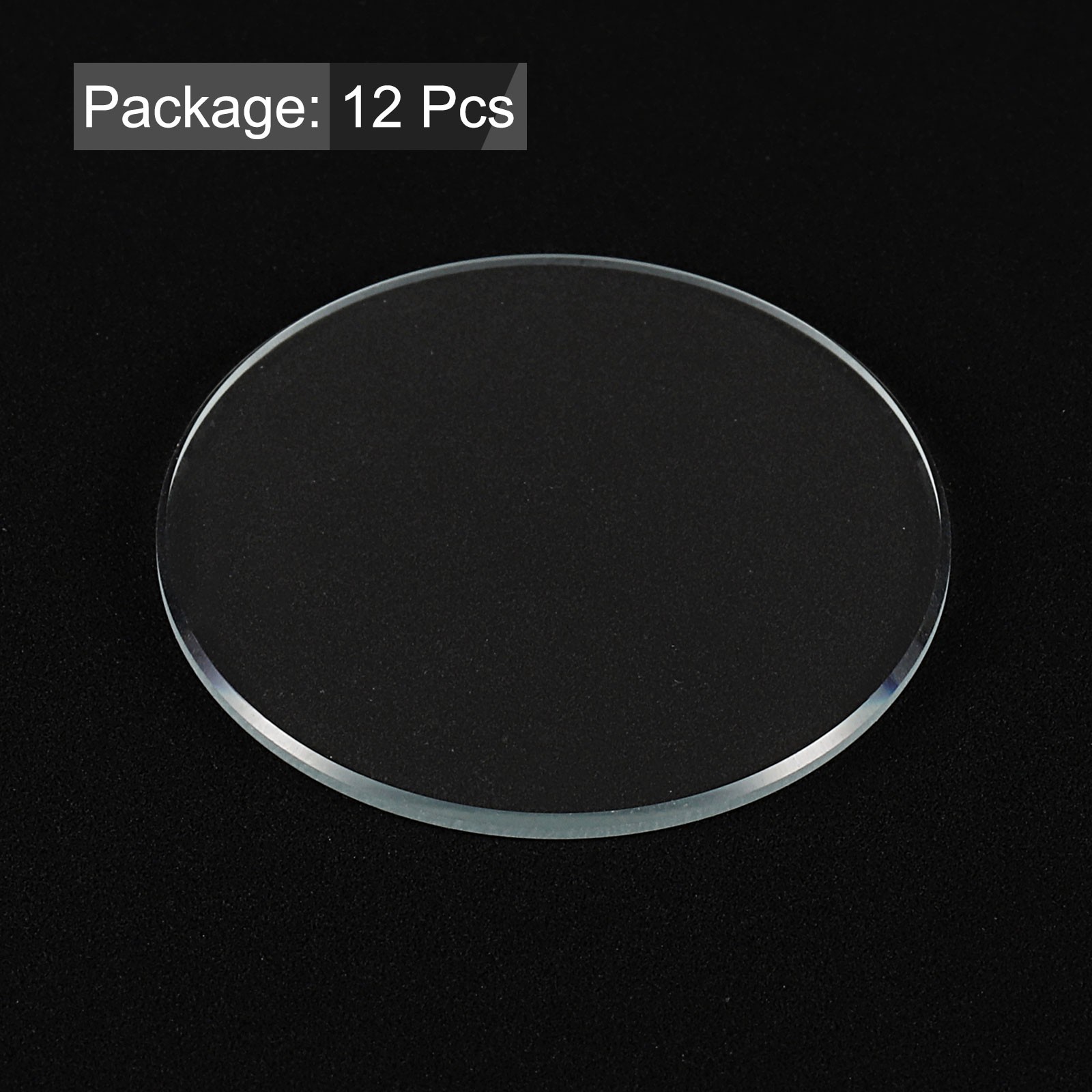 12pcs Watch Crystal Glass Lens 26mm Flat Round Glass Watch Face Crystals Lens
