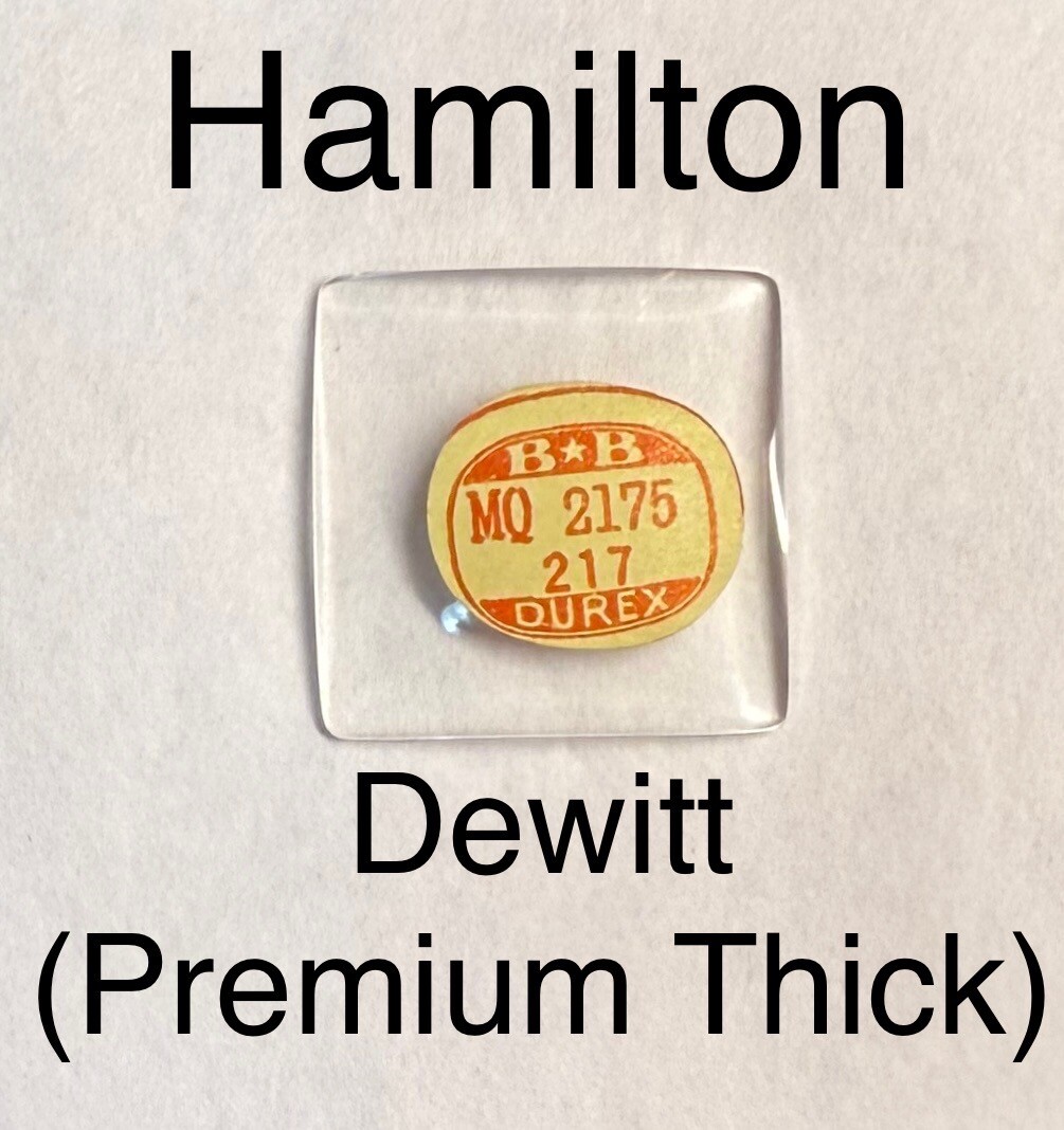 NOS Vintage 1950s Hamilton Dewitt Premium Thick Glass Watch Crystal