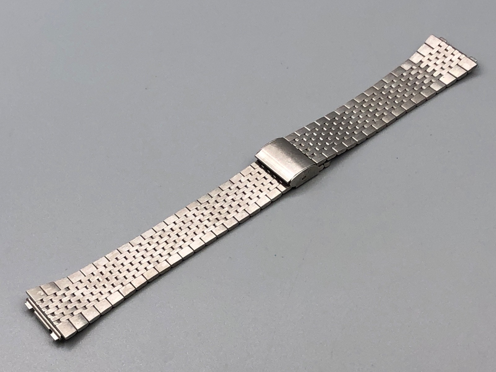 NOS VINTAGE 80s 70s UNBRANDED STAINLESS STEEL 18mm WATCH BRACELET SEIKO CITIZEN