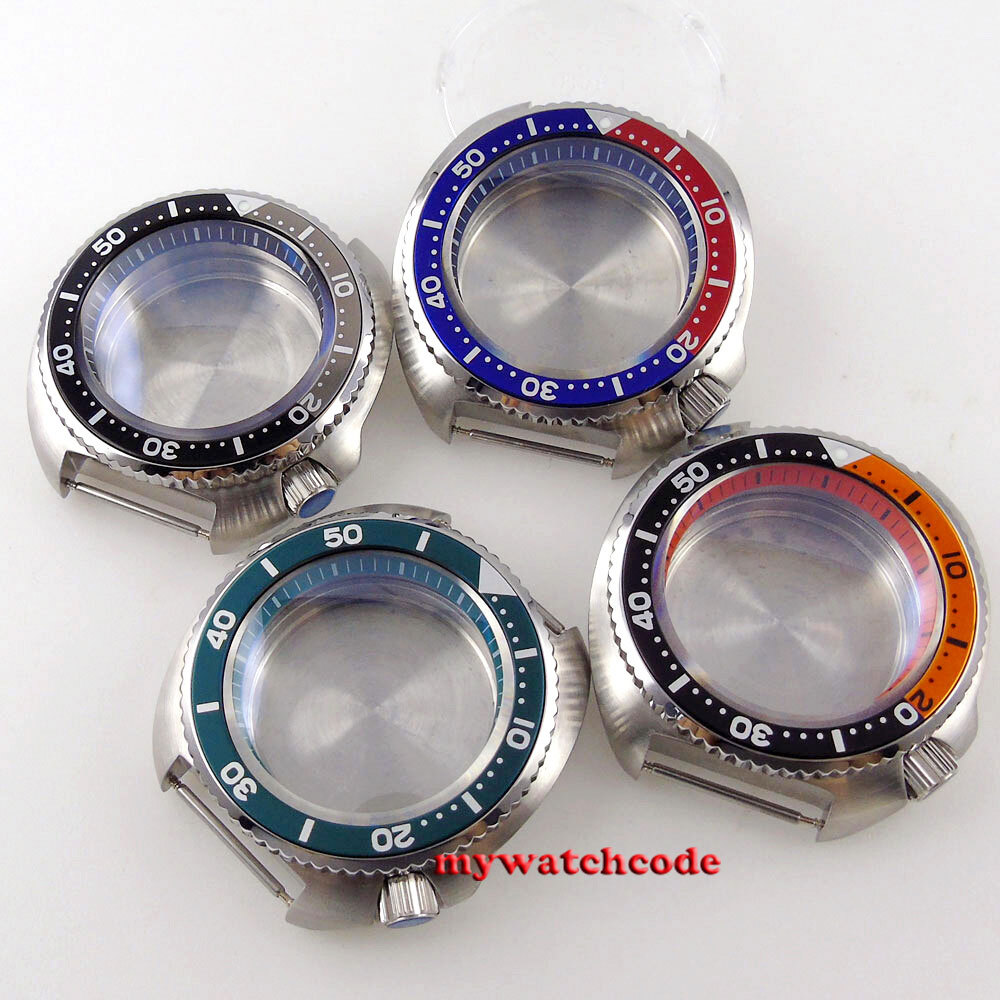43mm Sapphire glass automatic Turtle Watch Case Fit NH35 NH36 Movement