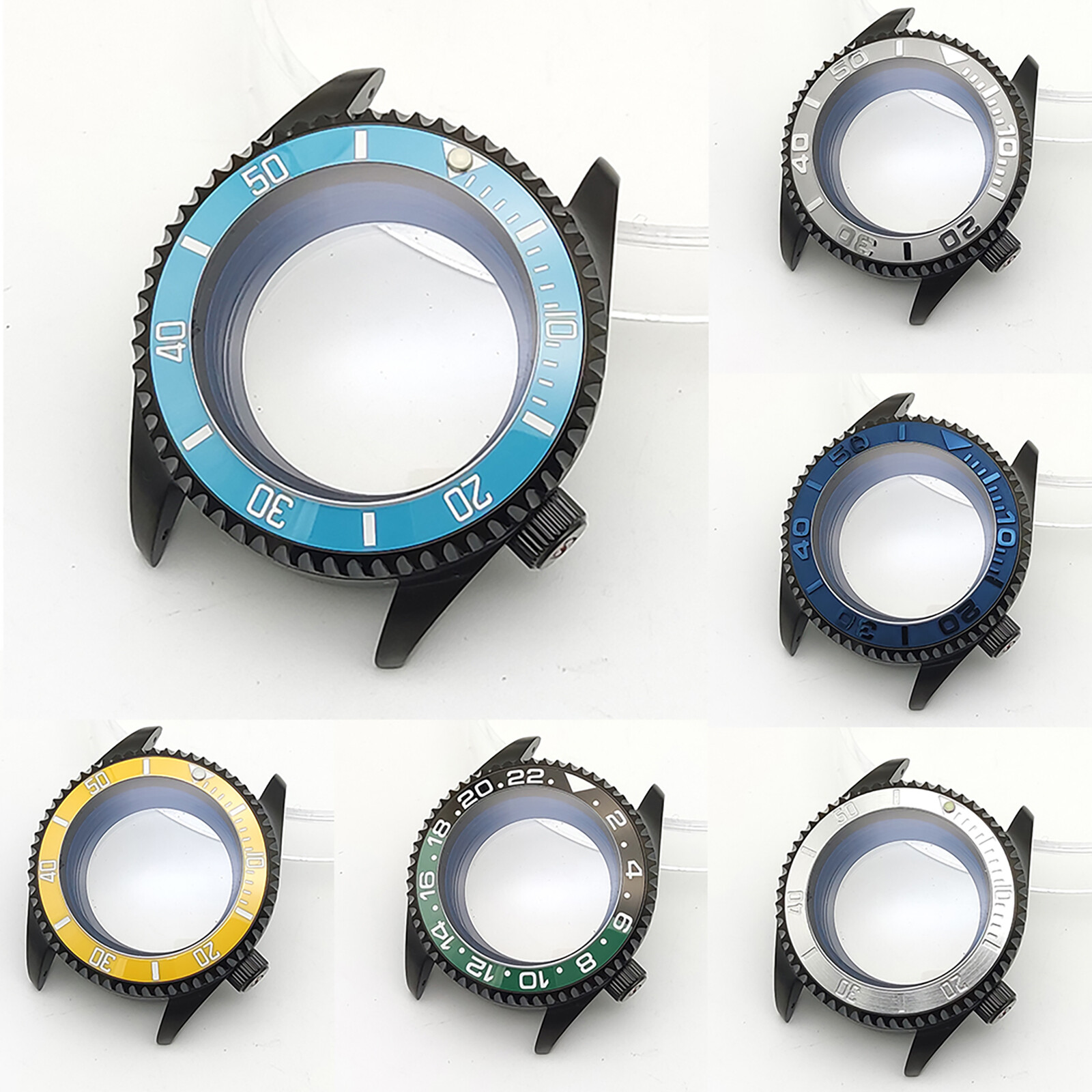 42MM Watch Case Modified SK007 Sapphire Glass Steel Case for NH35/NH36 movement