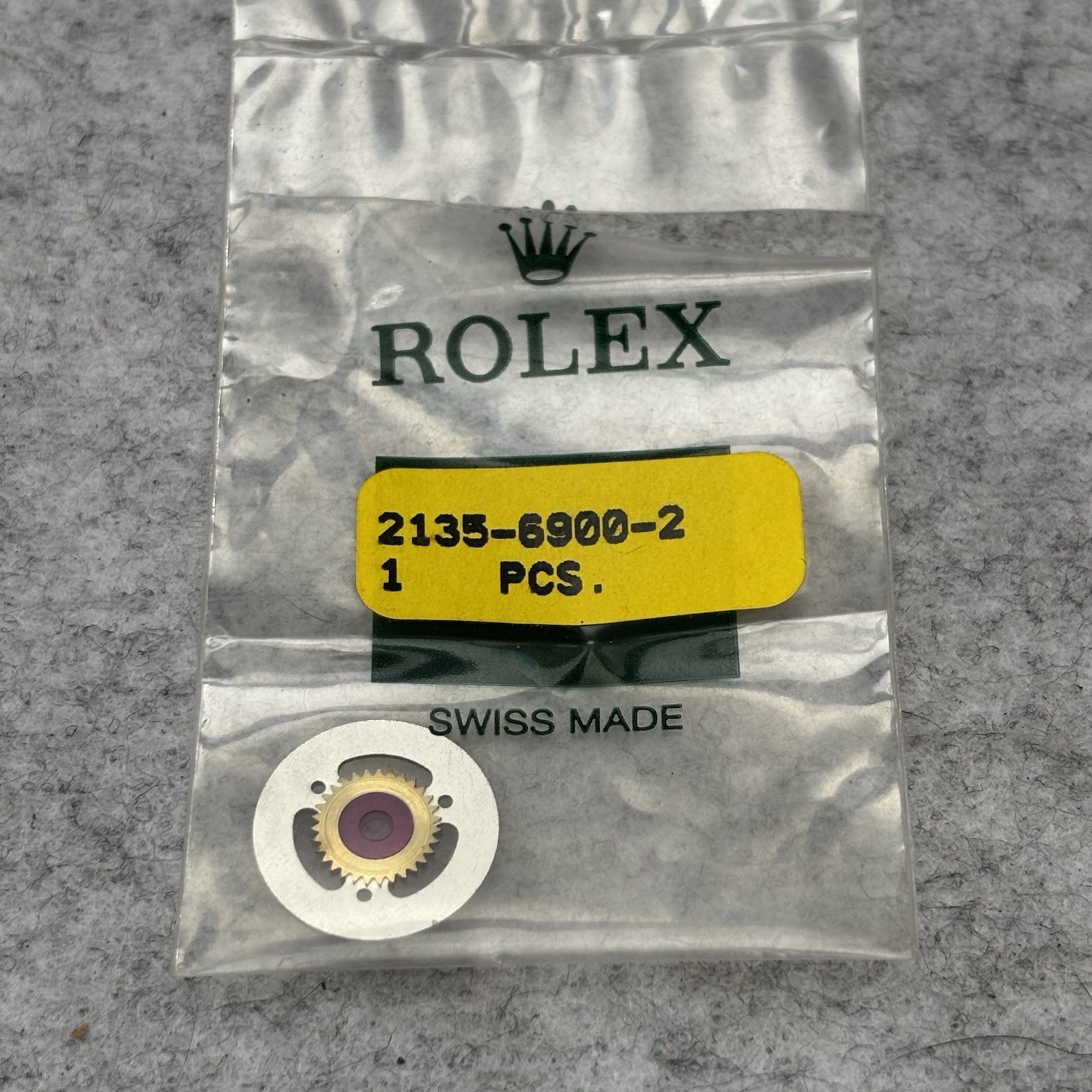 USED Genuine Rolex 2135 6900 2 Beige Open 6 & 9 Date Disc Ladies Watch Caliber