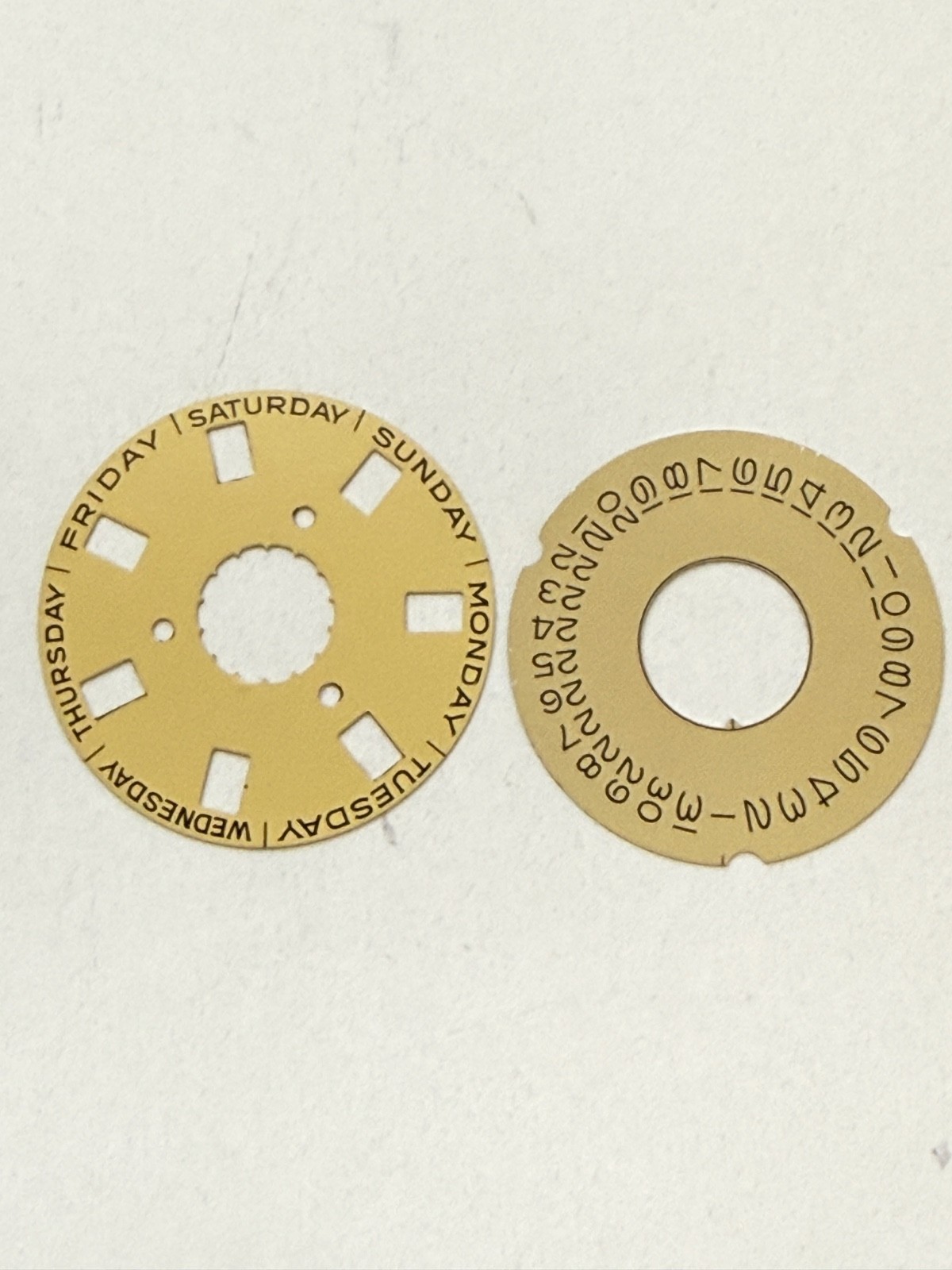 Genuine Rolex 3055 open 6 -9 Beige Day Date Disc English Model 18038 18048 18078