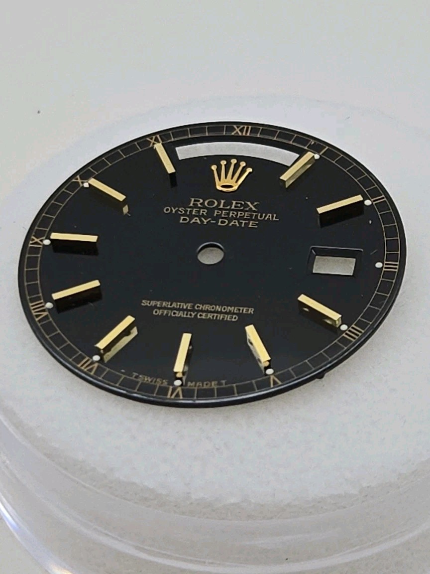 Rolex Dial , President 18038, 18238, Glossy Black Roman Numbers ,Tritium, NOS